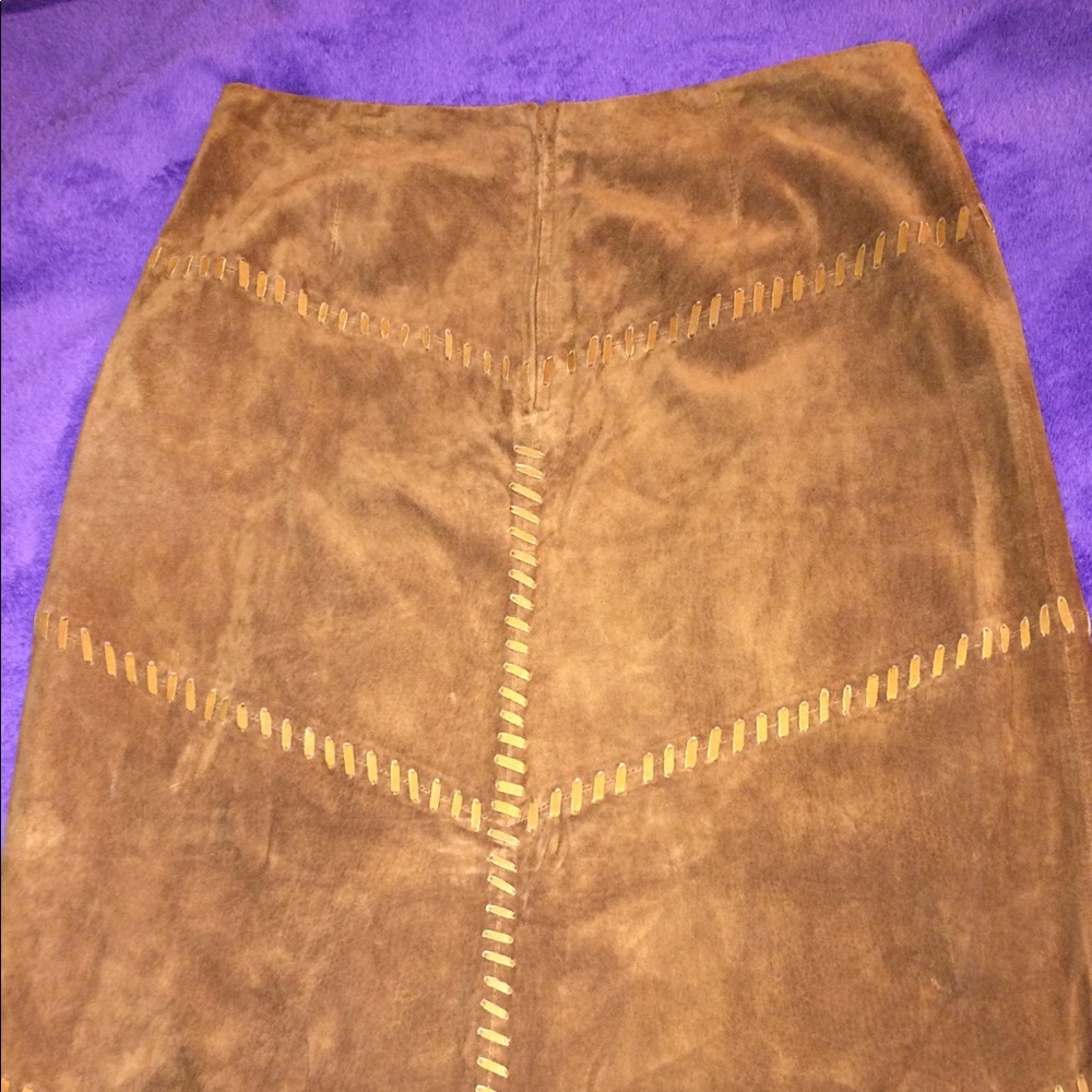 Bagatelle Vintage Suede Maxi Skirt